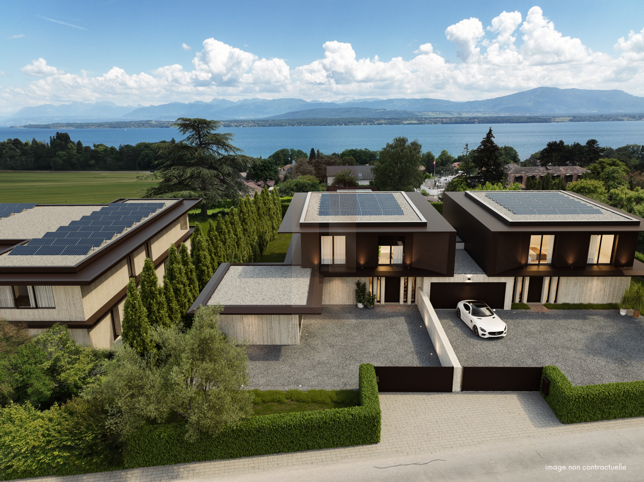 Villa d'exception à Crans avec vue panoramique sur le lac