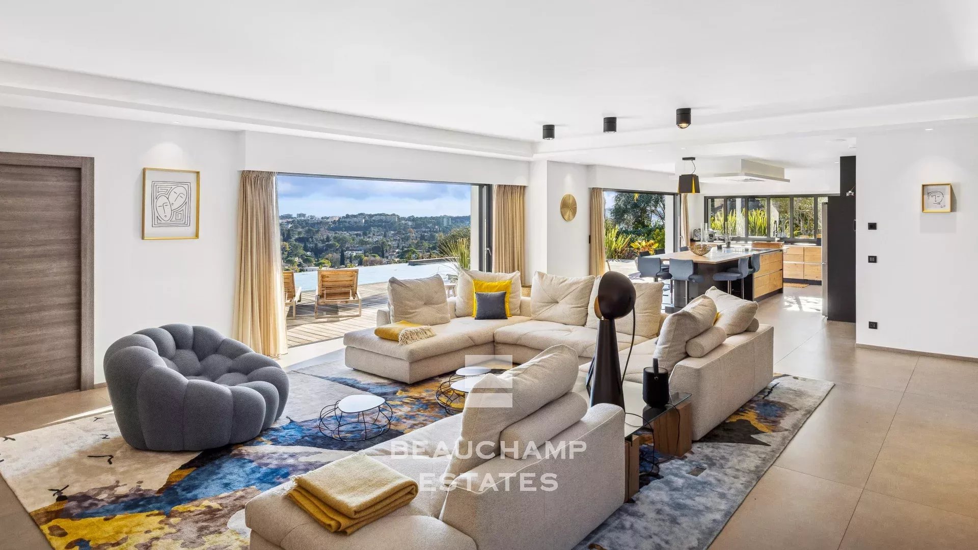 Villa contemporaine 3 chambres avec vue mer panoramique - Mougins