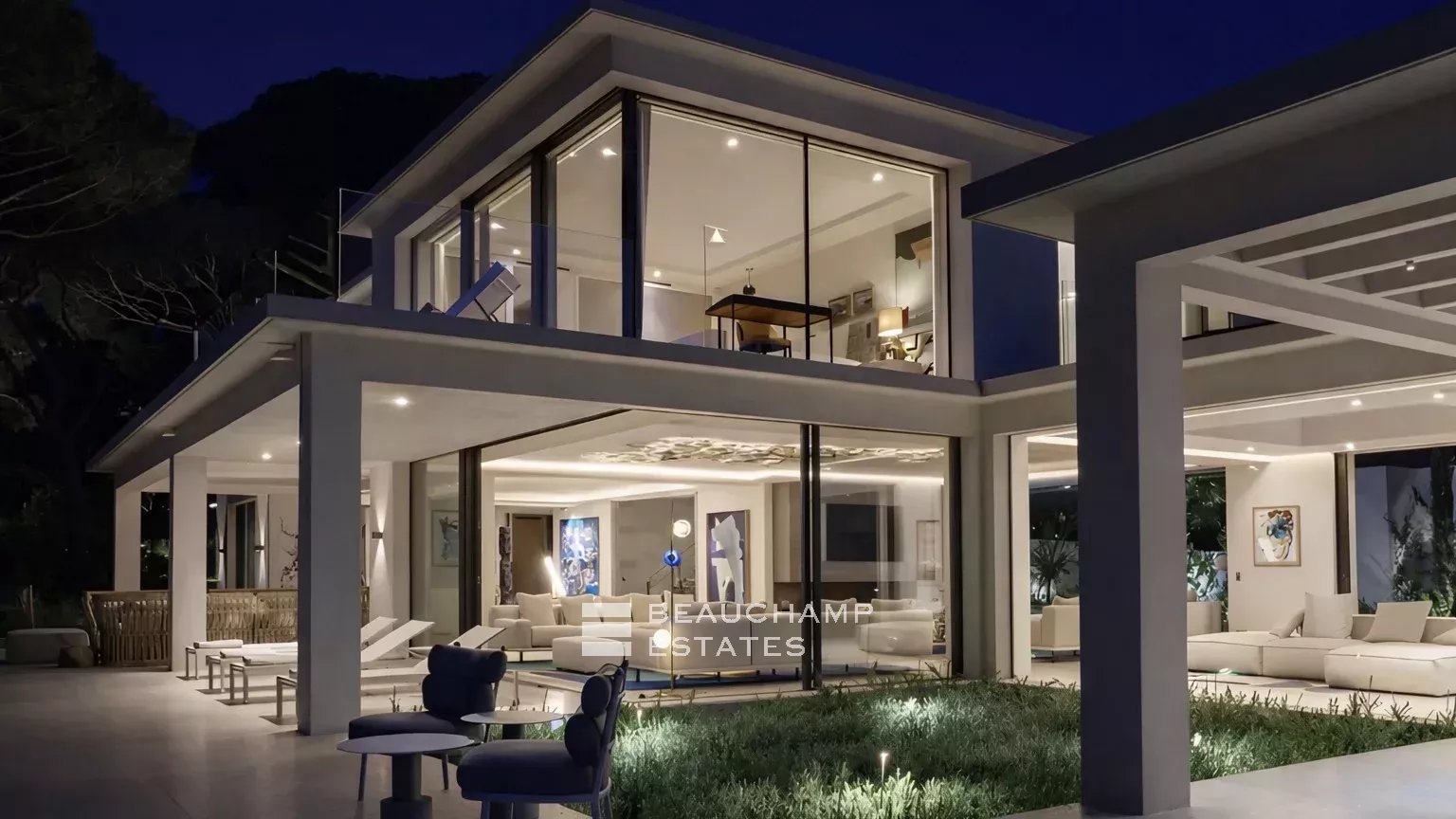 Propriété exceptionnelle contemporaine au coeur d'un domaine privé