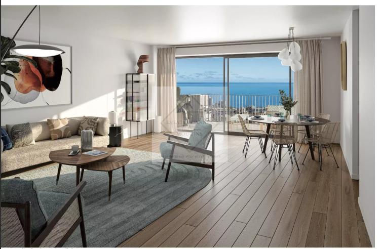 Appartement 4 pièces neuf avec vue mer à deux pas de Monte-Carlo