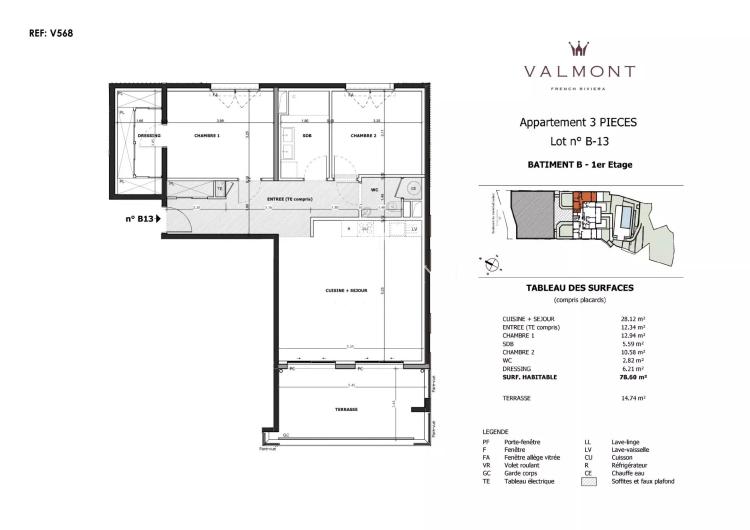 Appartement luxueux 3 pièces vue mer