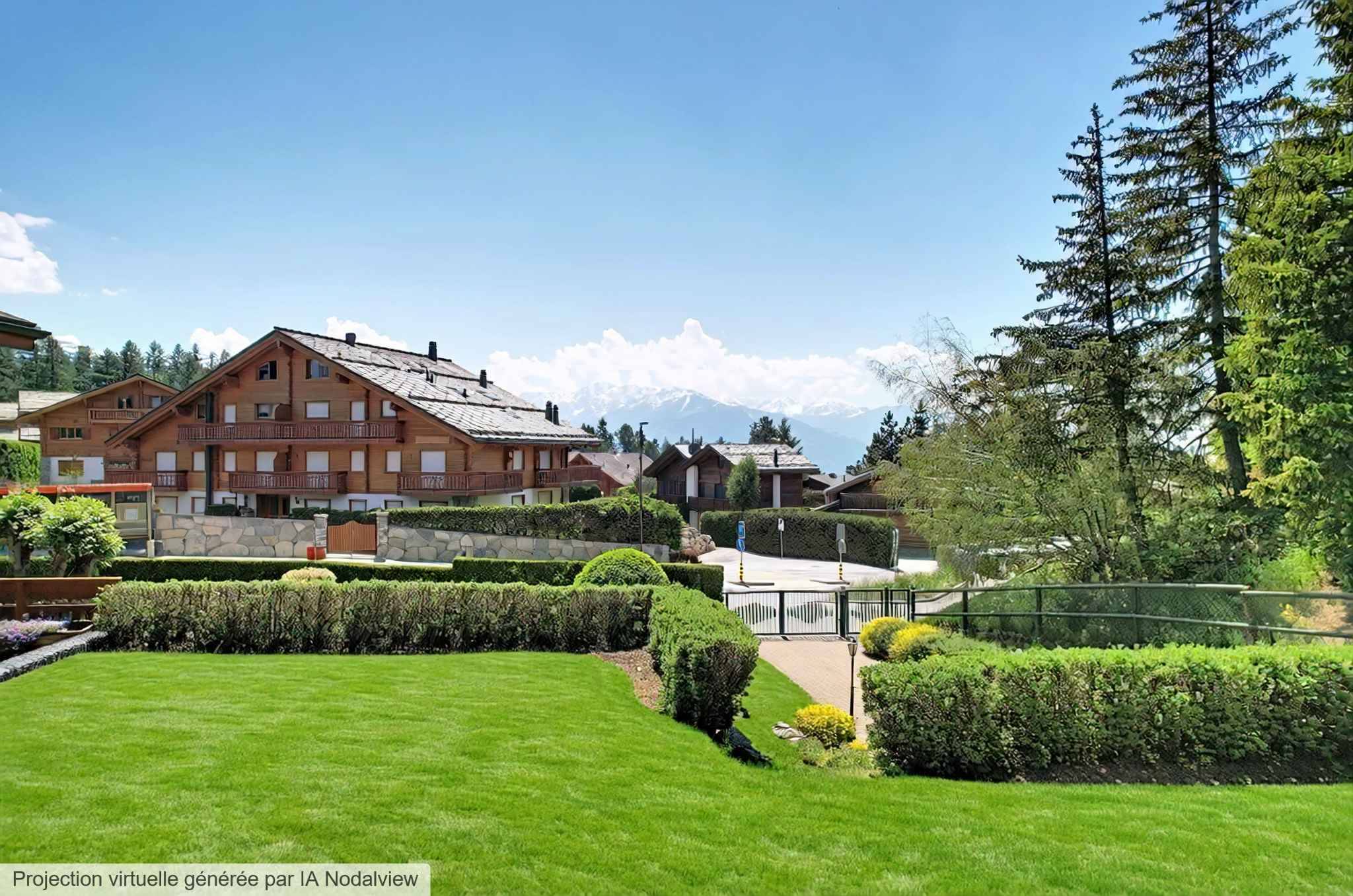 Domaine avec 2 chalets individuels reliés par les sous-sols