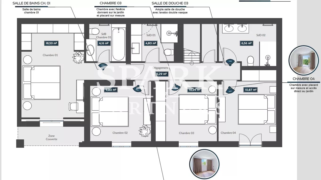 Roquebrune Cap Martin - Maison individuelle dans un domaine privé