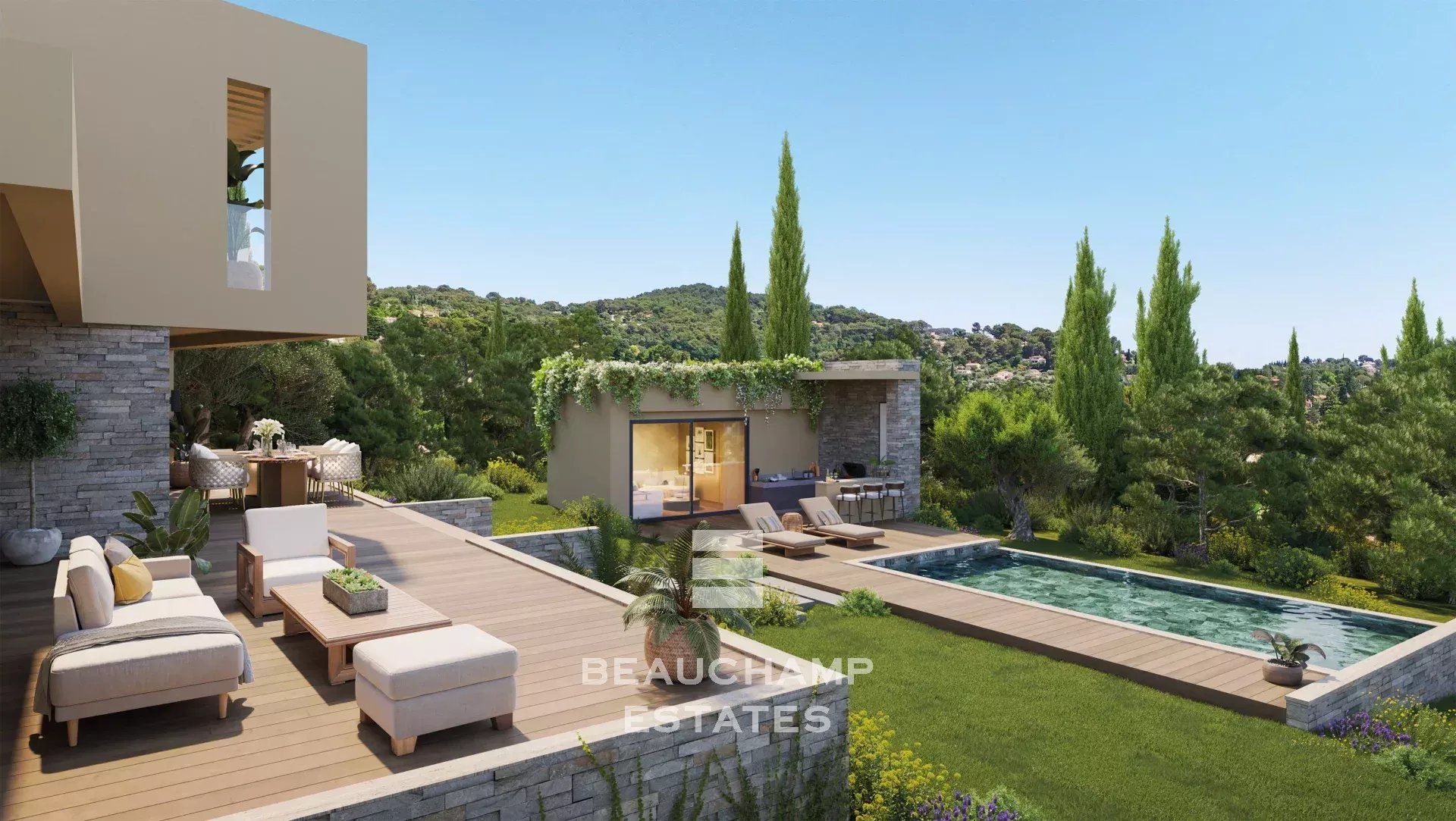 Projet : Villa neuve avec piscine - Mougins
