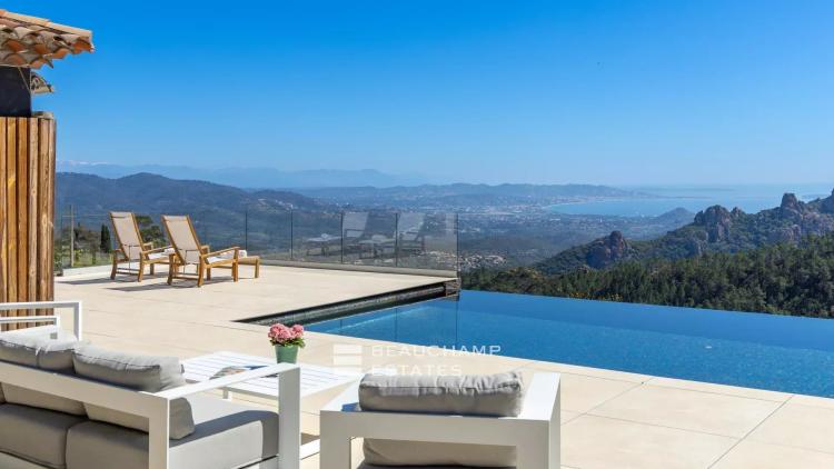 Villa contemporaine - 5 chambres, vue mer et montagne