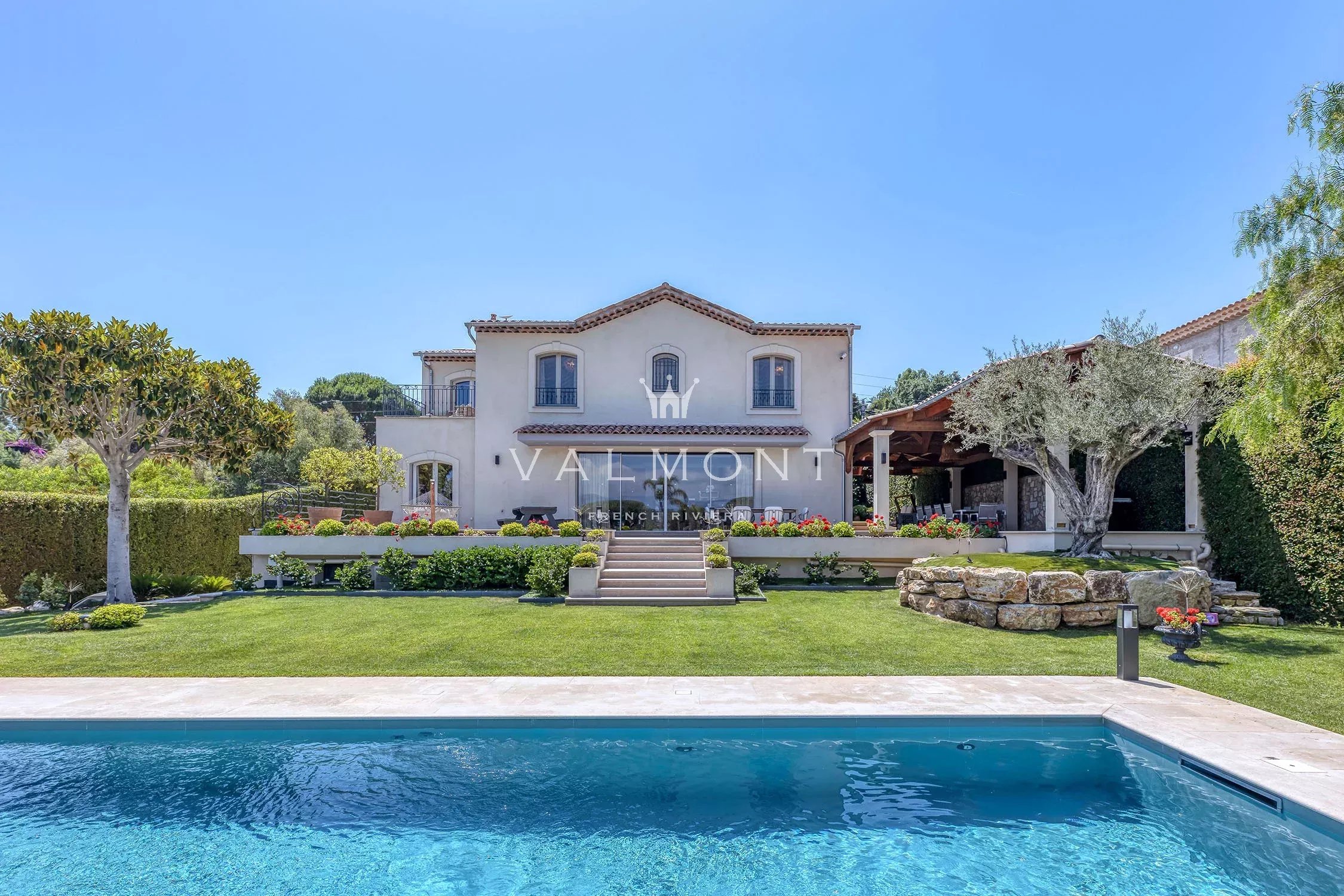 Super Cannes Vallauris renovated villa with panoramic views