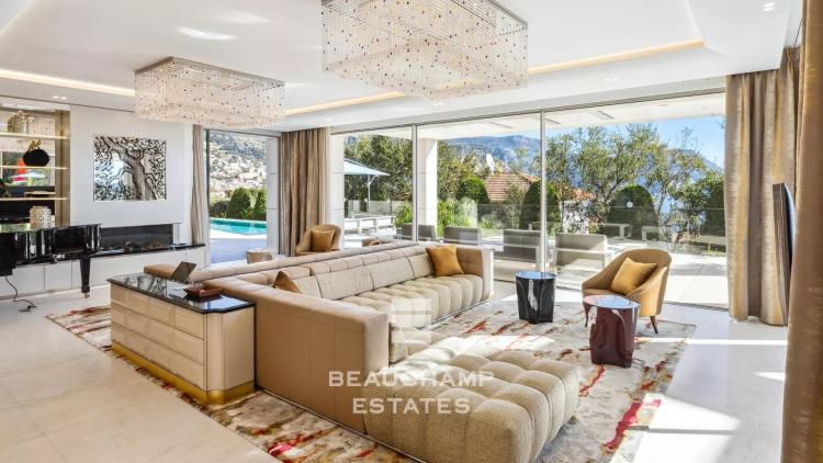 Villa contemporaine 5 chambres avec vue mer piscine chauffée et jacuzzi - Saint-Jean-Cap-Ferrat