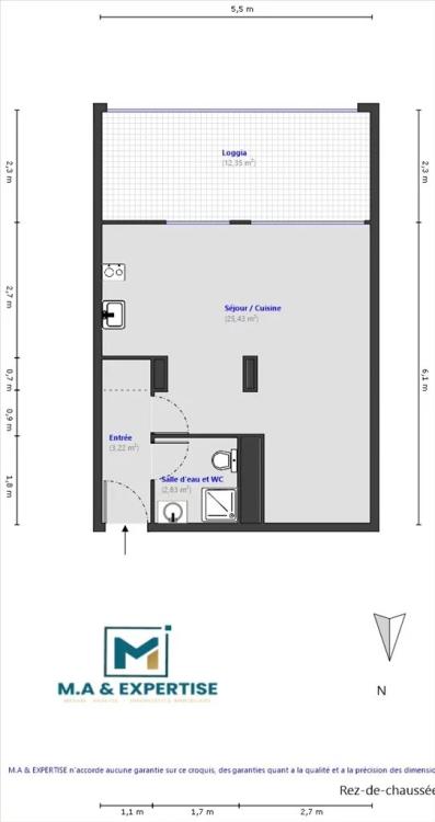 EXCLUSIVITÉ – GRAND STUDIO – À 20 MÈTRES DE LA PLAGE – CAVE & PARKING