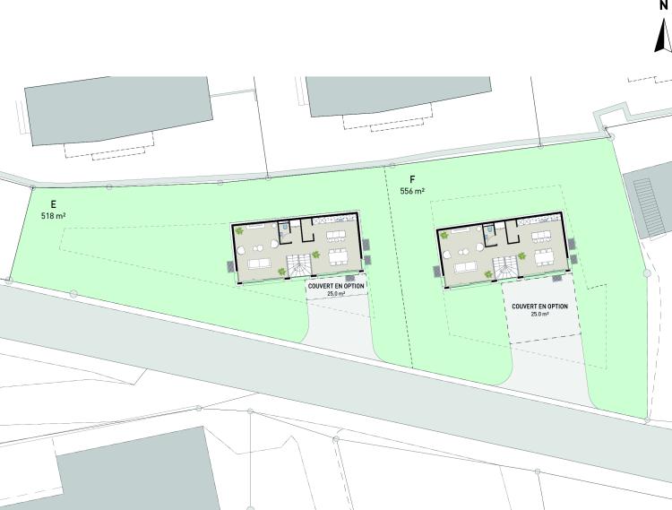 CHAMPLAN | 2 VILLAS INDIVIDUELLES DE 5.5 p