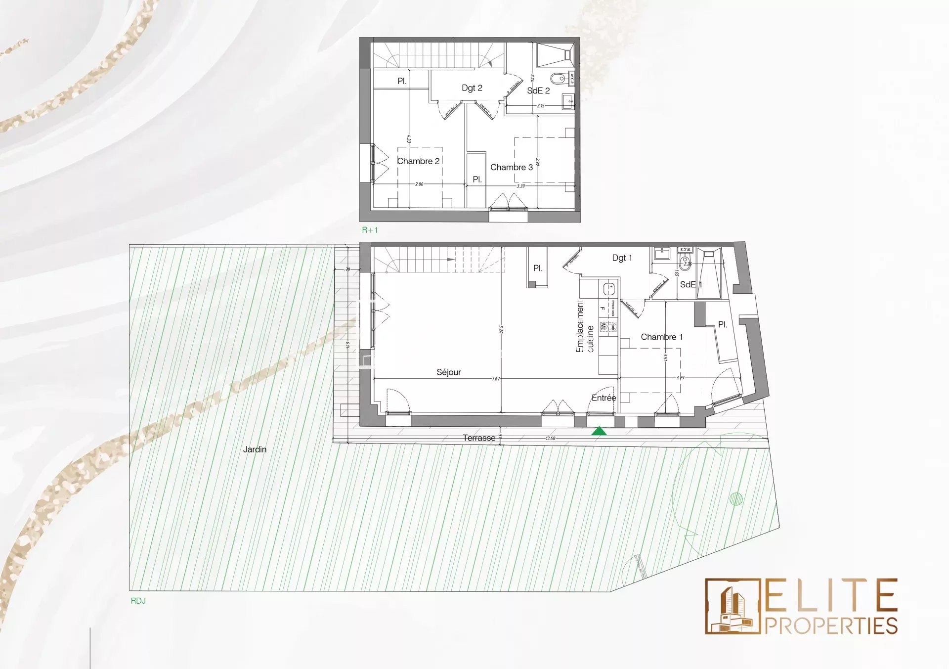 DUPLEX 4 PIÈCES DE 83 m² + JARDIN  & PARKING – MOUANS-SARTOUX