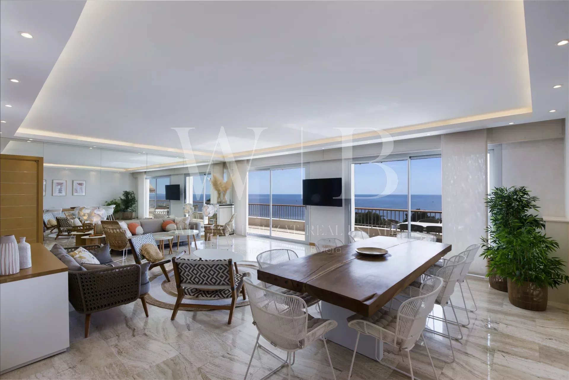 Cannes, la Californie - 5 Pièces avec vue féérique sur la mer et la baie de Cannes - Prestigieuse résidence