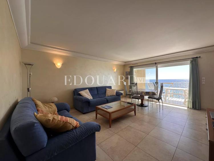 Trois pièces avec terrasse, magnifique vue mer panoramique et double garage