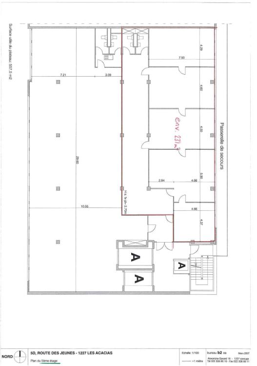 Surface d’atelier ou bureau de 231 m² à Carouge