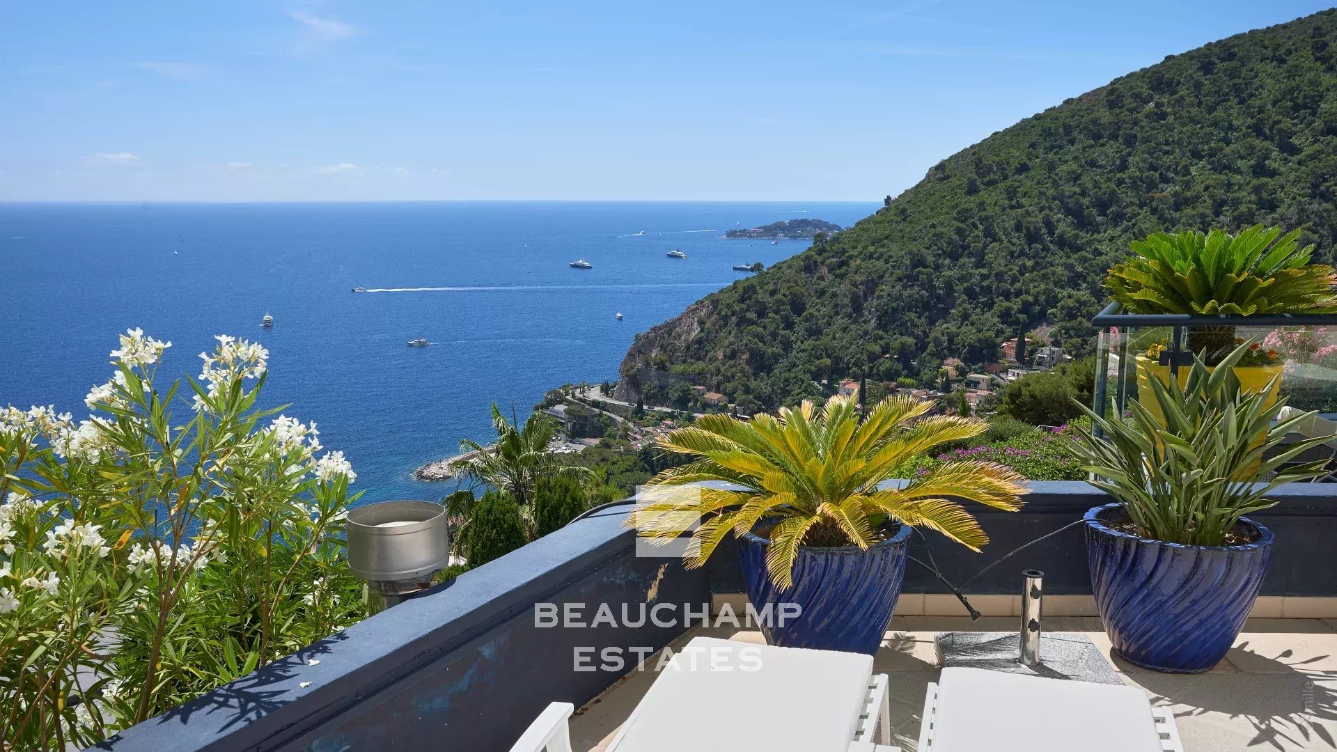 Villa contemporaine 4 chambres avec vue mer panoramique - Èze