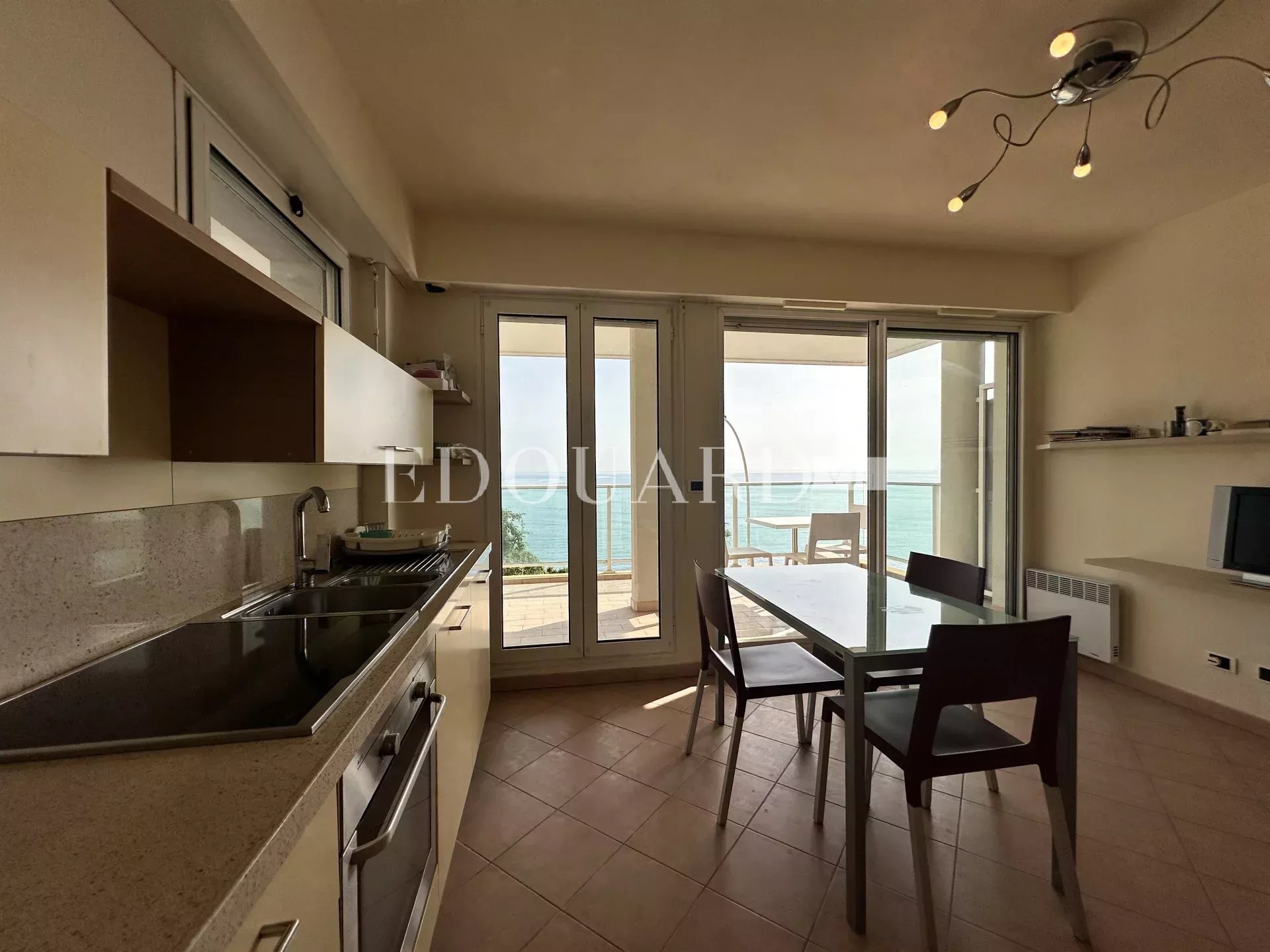 En exclusivité deux pièces avec terrasse, magnifique vue mer panoramique et spacieux parking