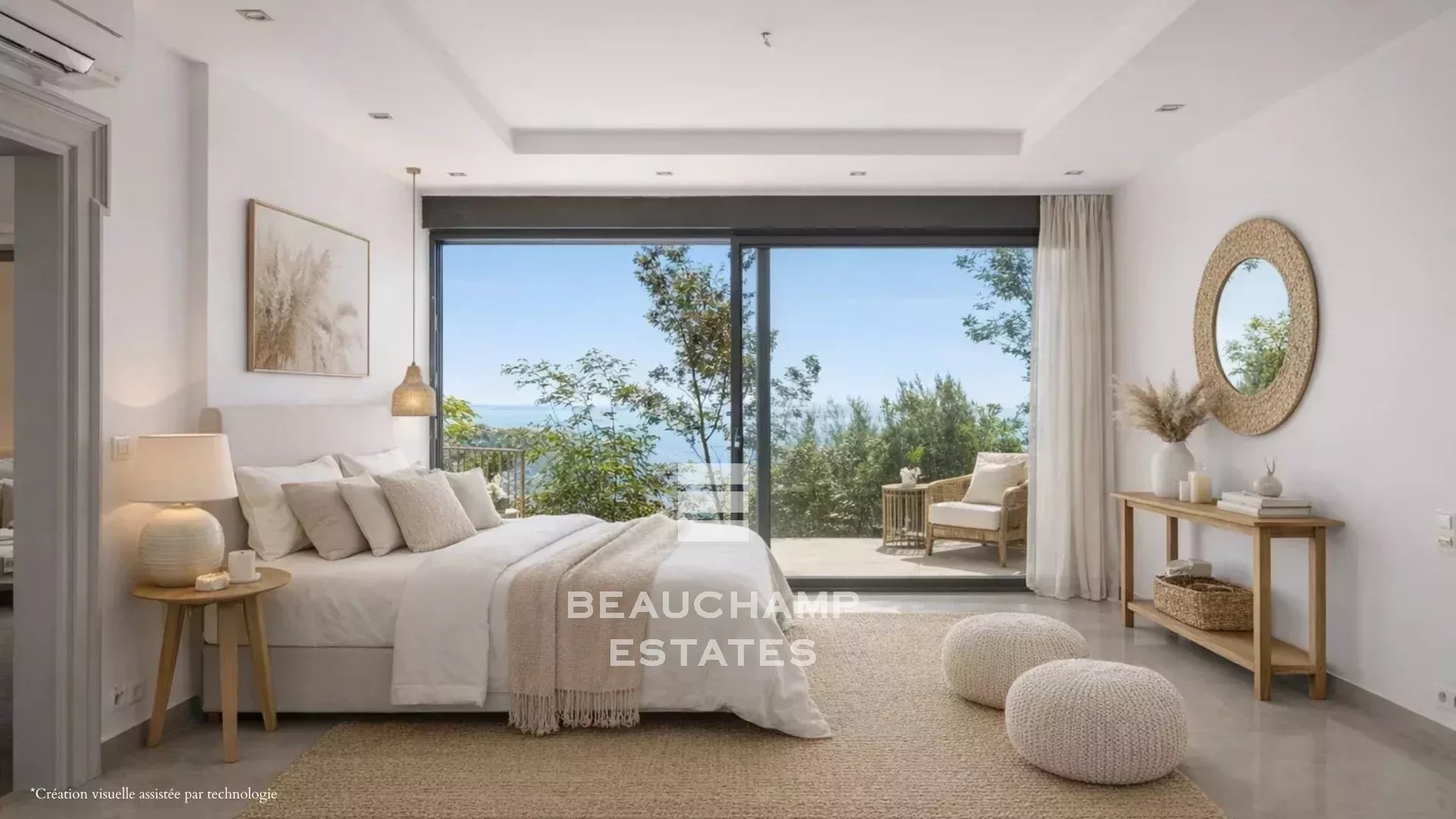 Villa contemporaine neuve avec vue mer