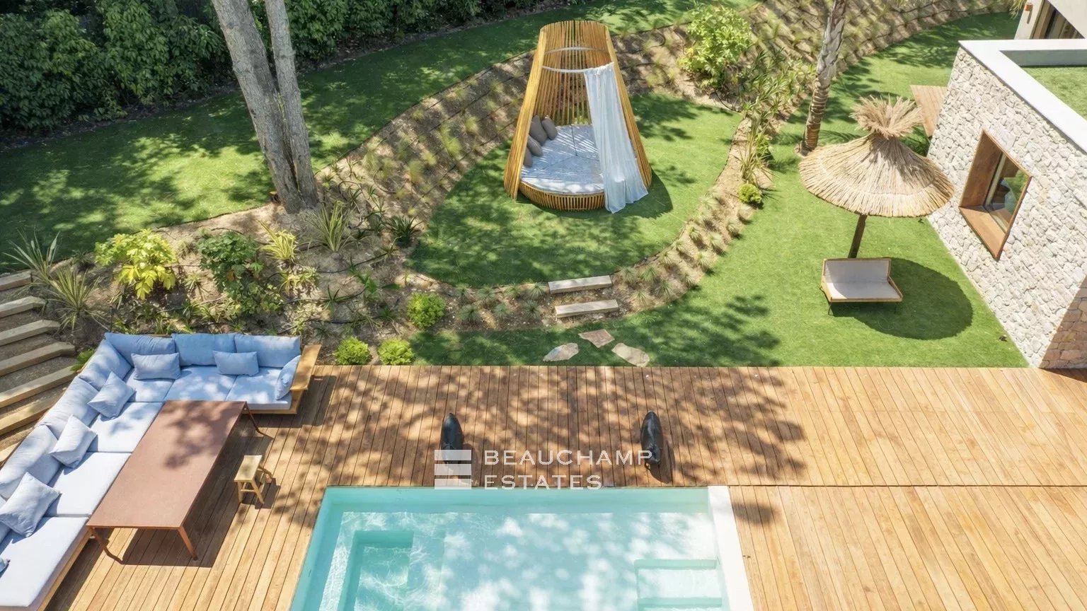 Villa luxueuse esprit balinaise située à Ramatuelle à quelques minutes des plages de Pampelonne