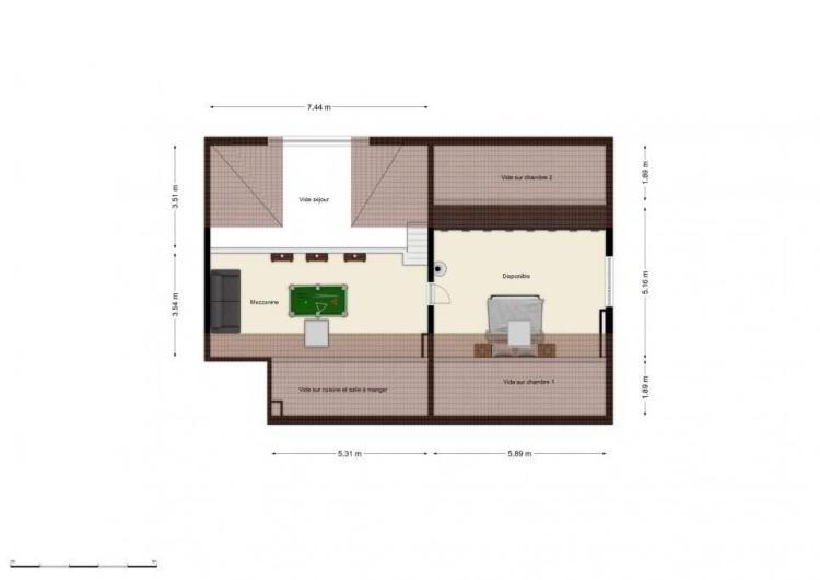 Lumineux et charmant appartement avec mezzanine