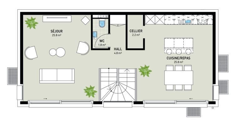 CHAMPLAN | 2 VILLAS INDIVIDUELLES DE 5.5 p