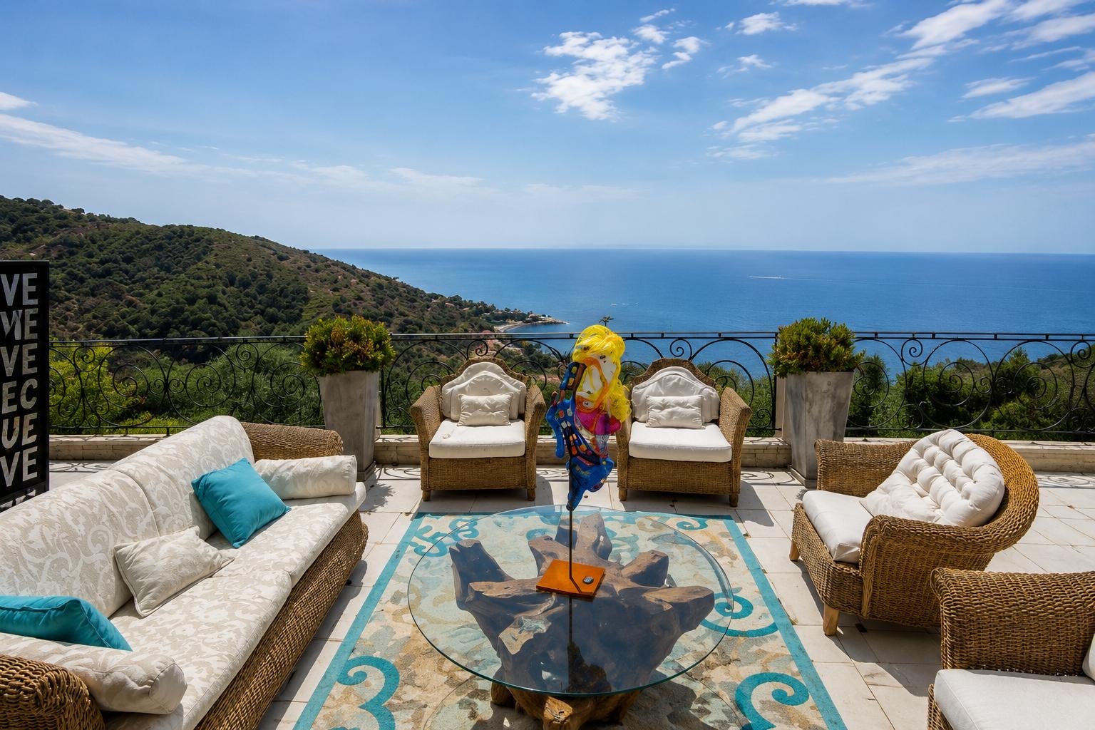 Villa D 'exception Eze vue mer, proche Monaco avec terrain constructible