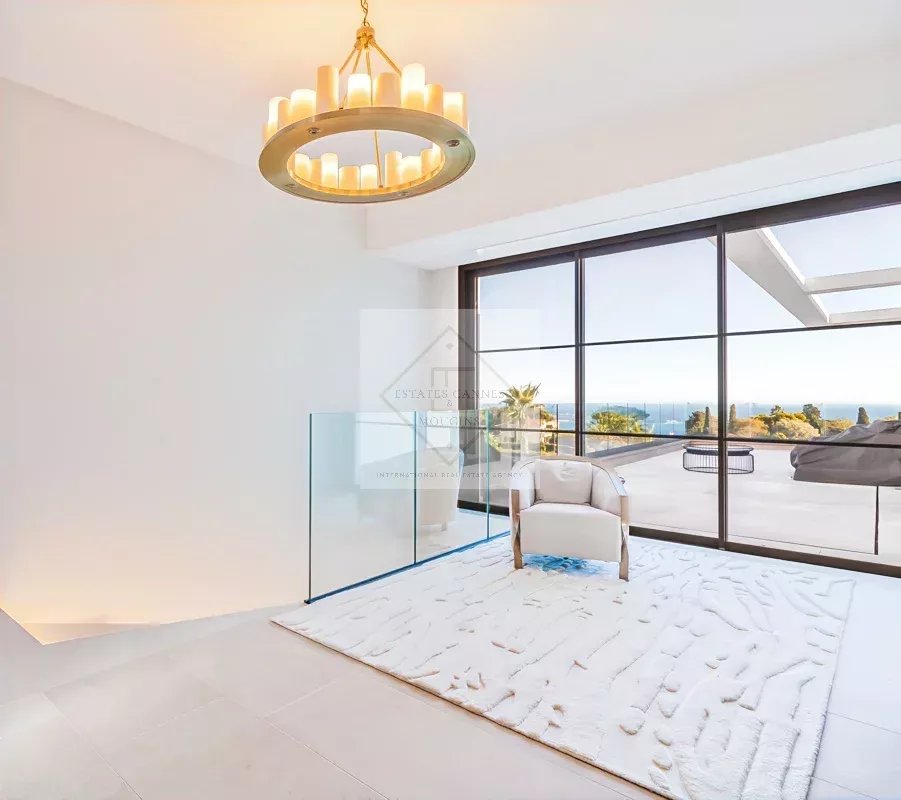 Villa contemporaine d'exception à Super Cannes – Vue mer panoramique, domaine privé et sécurisé