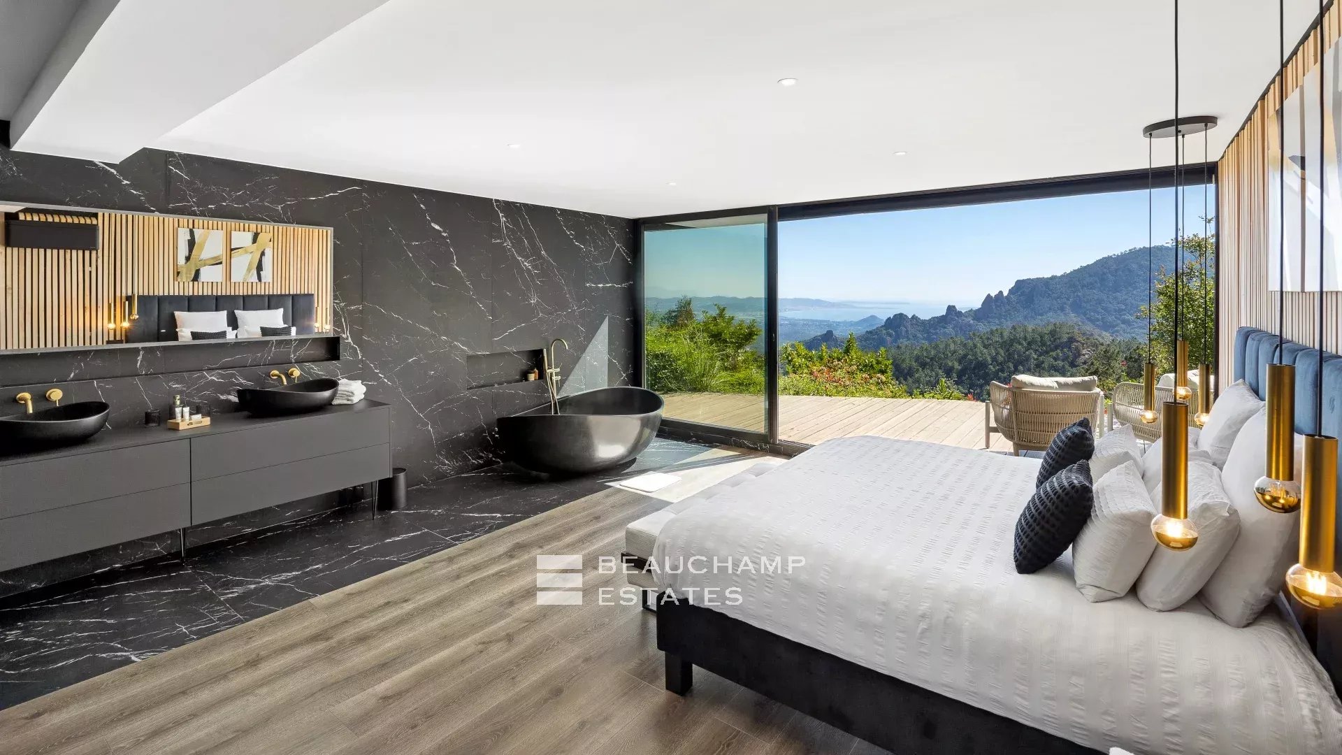 Villa contemporaine - 5 chambres, vue mer et montagne