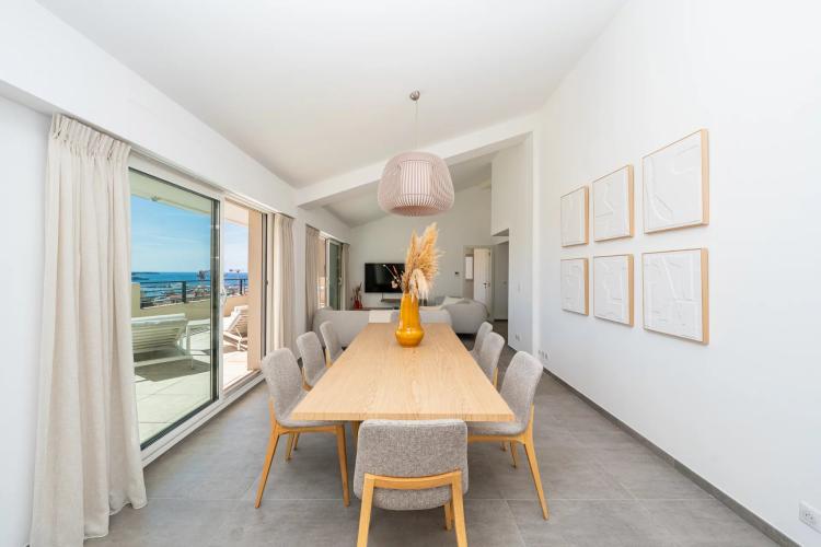 SUPERBE PENTHOUSE VUE MER PANORAMIQUE AVEC TRIPLE GARAGE CANNES CENTRE