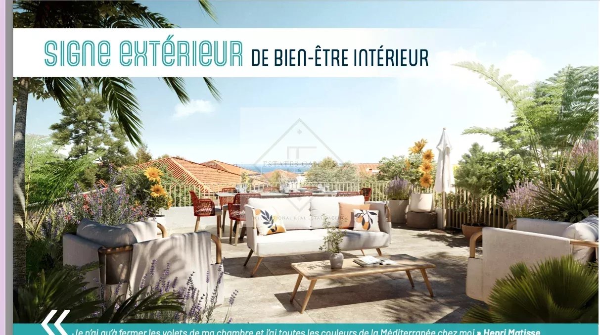 Élégant 2 pièces neuf proche plage à Juan-les-Pins