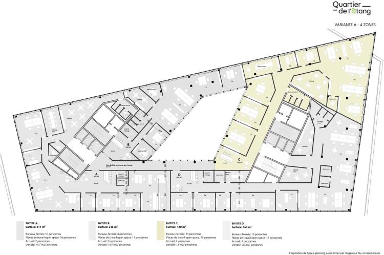 Bureaux d’exception de 440m² au cœur du Quartier de l’Étang