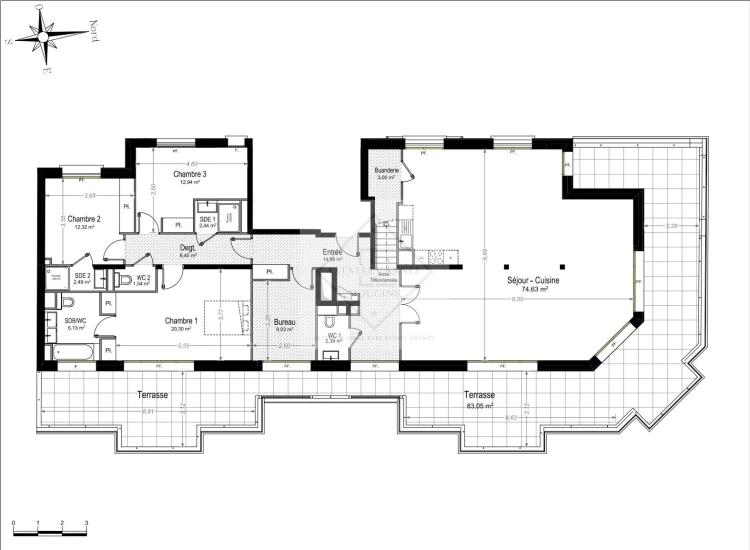 Juan-les-Pins – Rooftop 401 m² – terrasse 233 m²