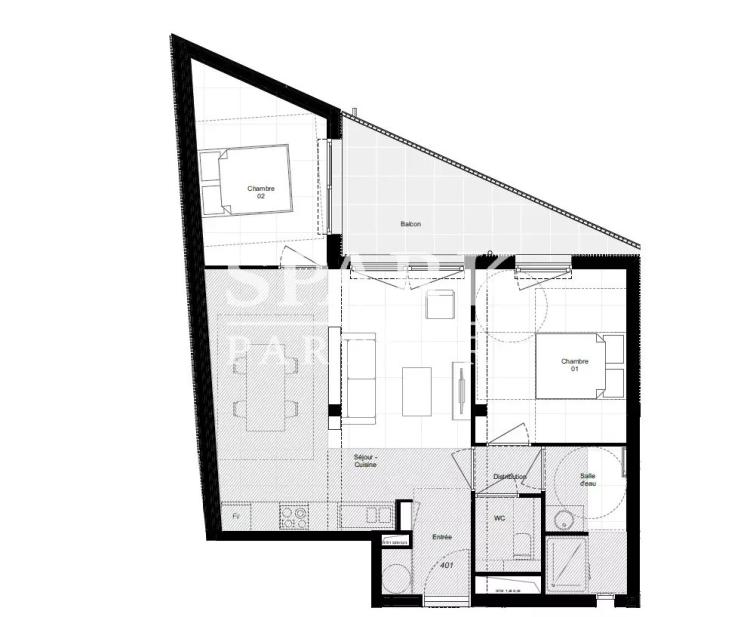 Cap d'Ail - frontière de Monaco - Superbe appartement de 3 pièces dans une résidence neuve