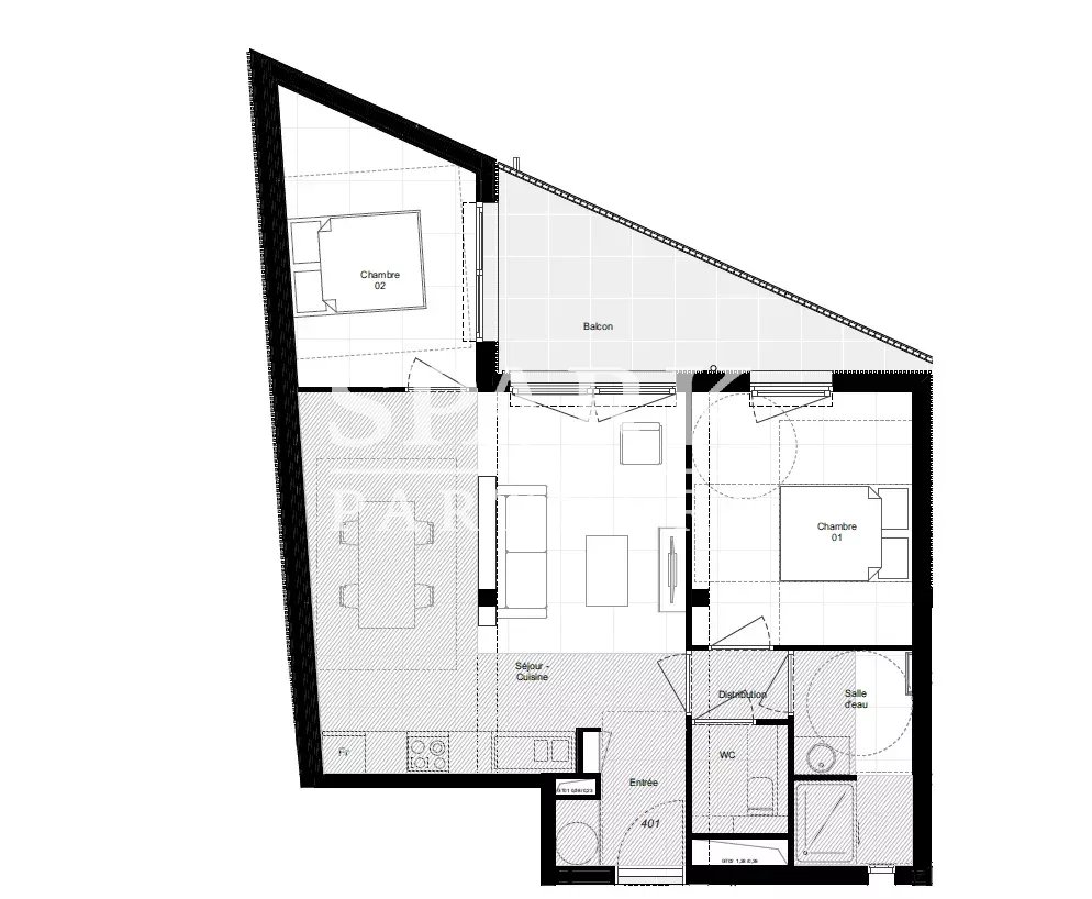 Cap d'Ail - frontière de Monaco - Superbe appartement de 3 pièces dans une résidence neuve