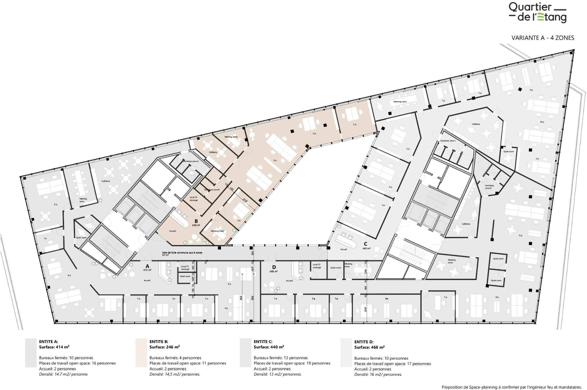 Bureaux d’exception de 246m² au cœur du Quartier de l’Étang