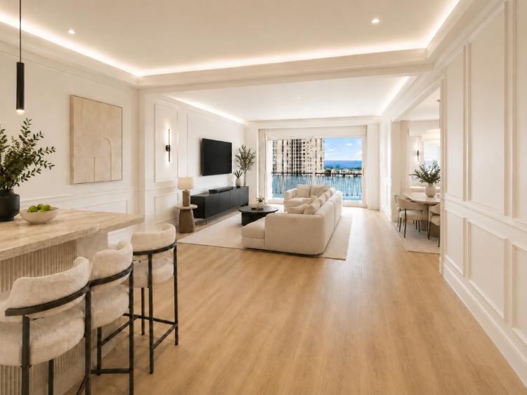 LE CONTINENTAL: 4 pièces de 195 m² avec terrasse, vue dégagée sans vis-à-vis et échappée mer