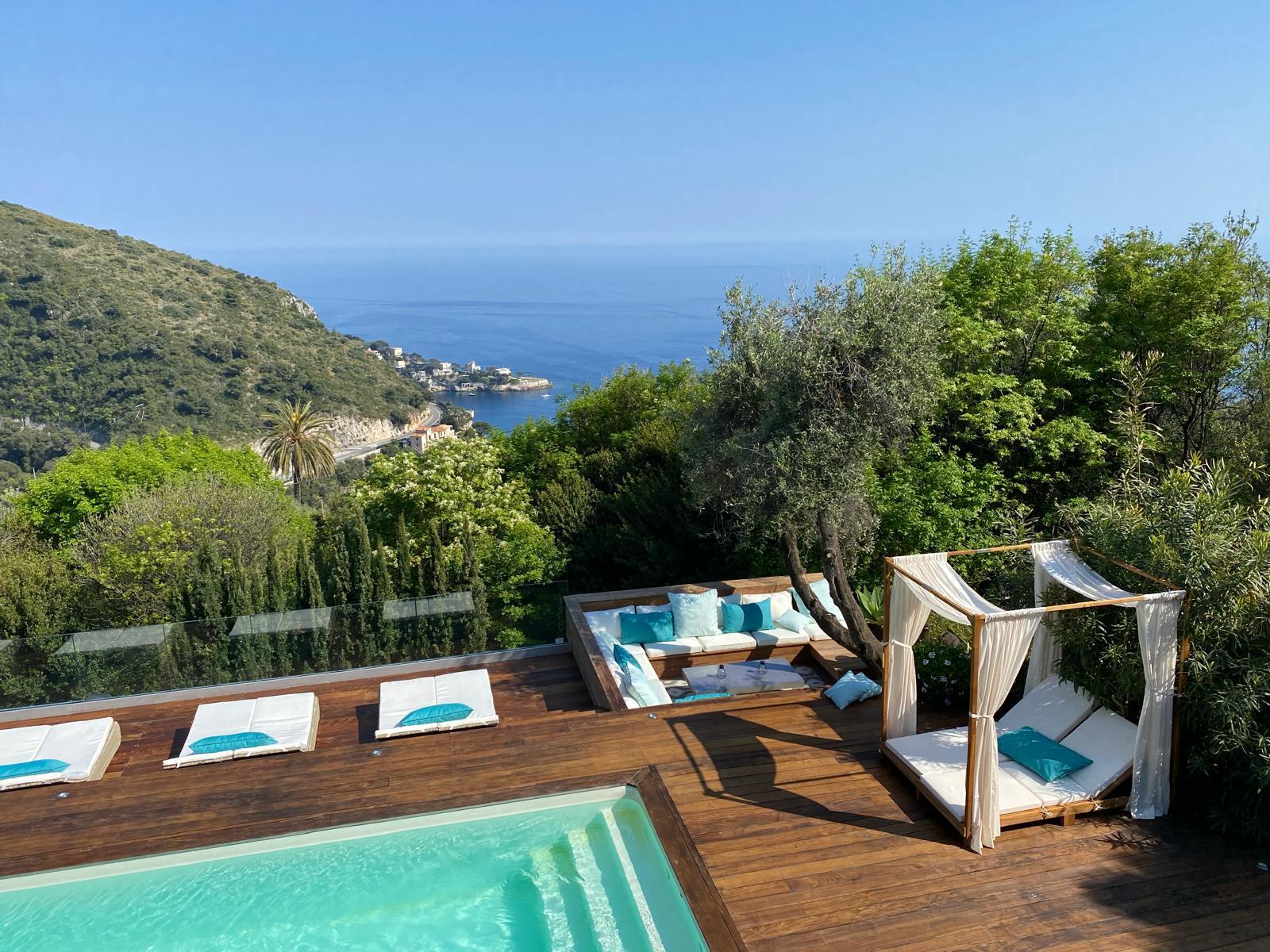 Villa D 'exception Eze vue mer, proche Monaco avec terrain constructible