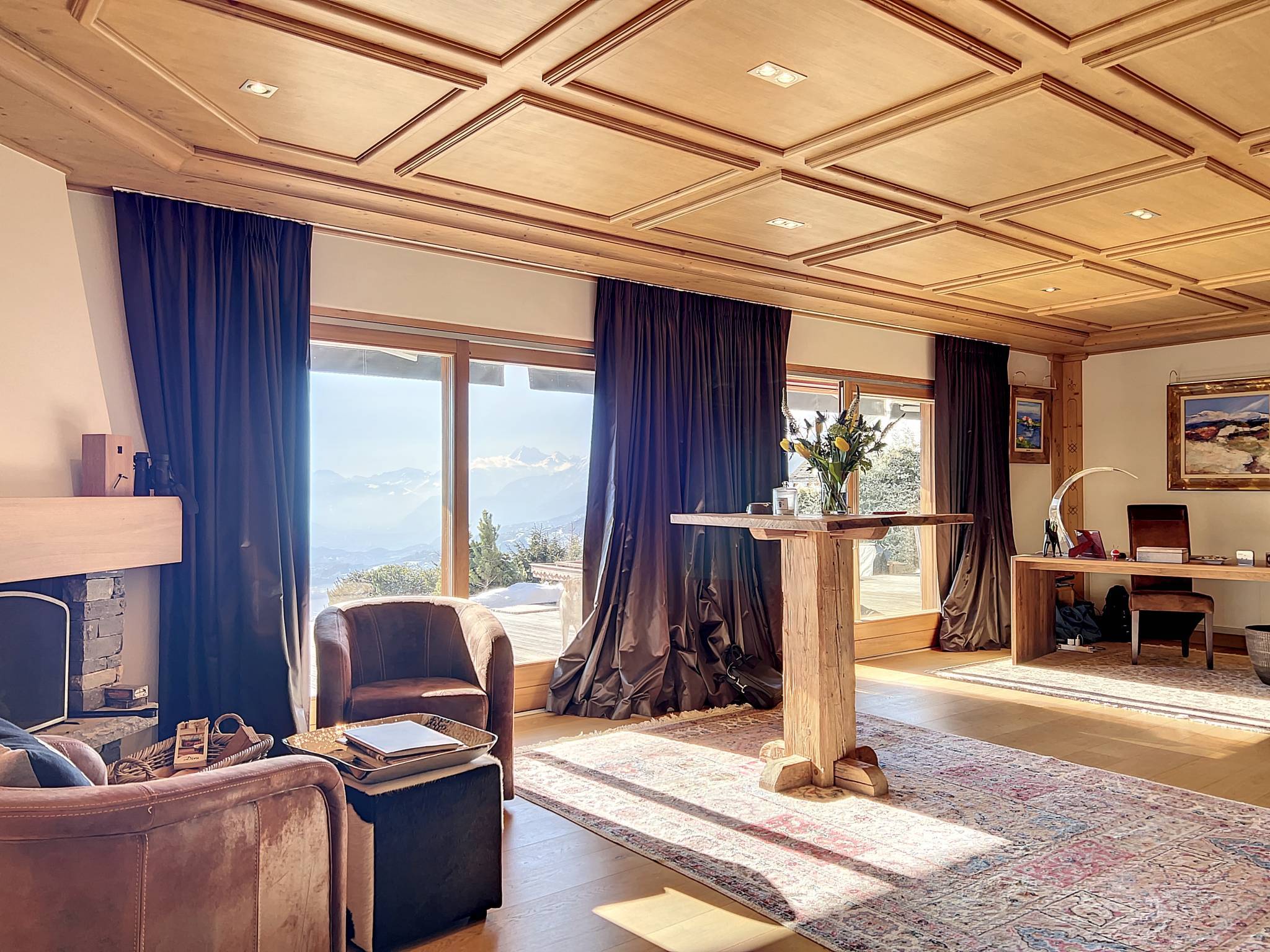 Magnifique chalet avec vue panoramique sur la plaine du Rhône et les Alpes