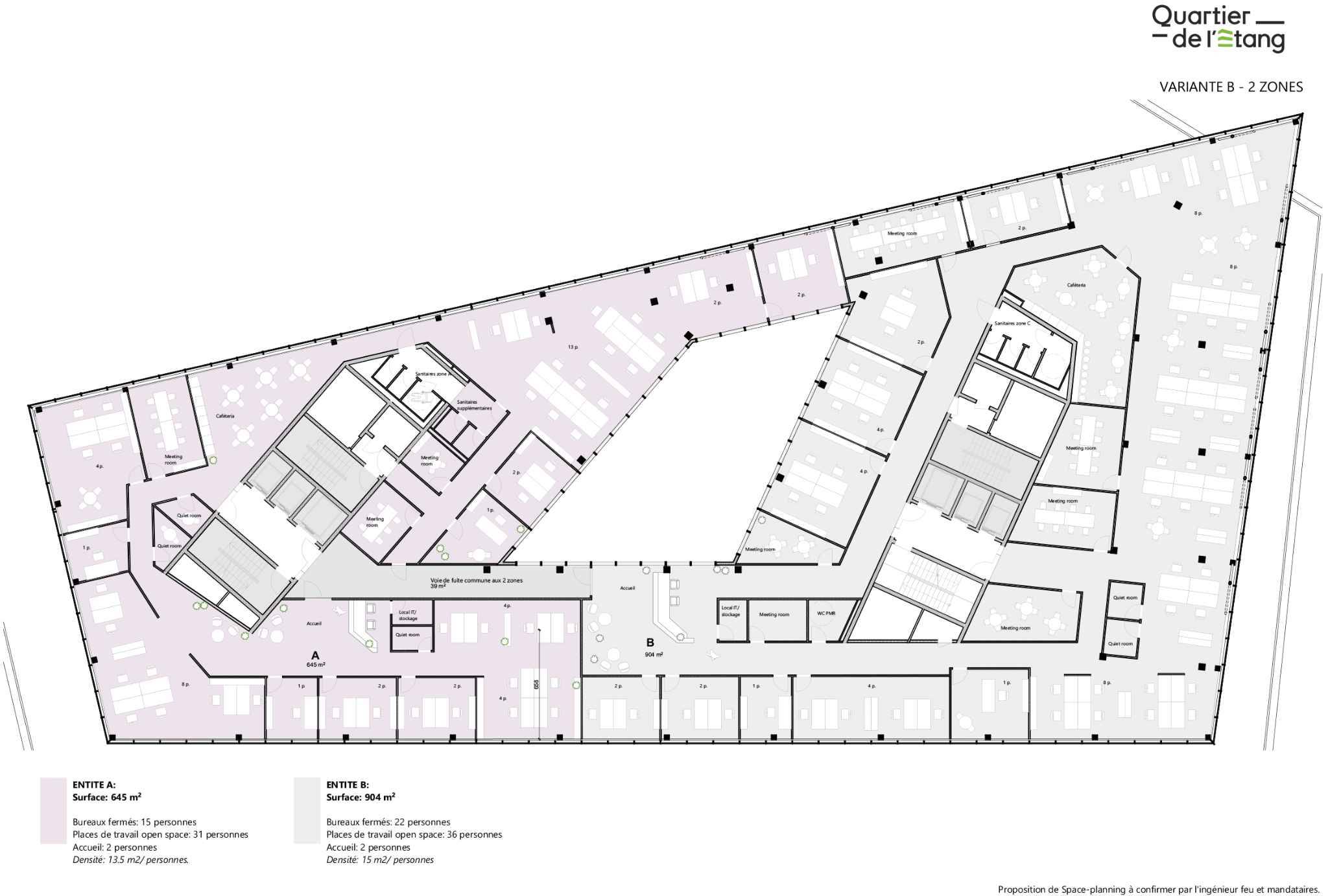 Bureaux d’exception de 645m² au cœur du Quartier de l’Étang