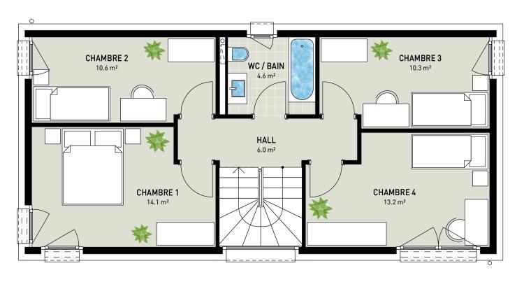 CHAMPLAN | 2 VILLAS INDIVIDUELLES DE 5.5 p