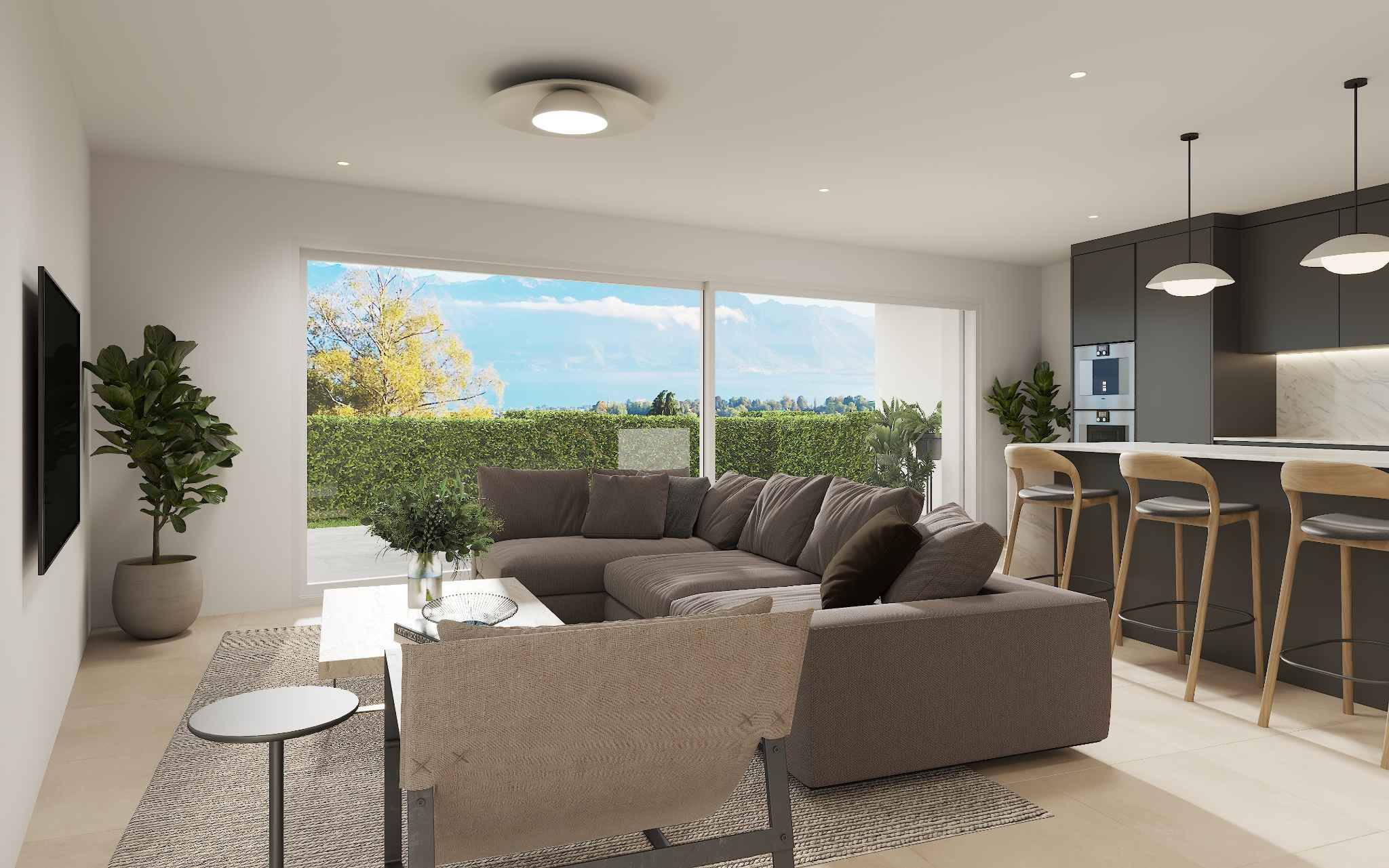 Nouveau : Appartement neuf de 3,5 pièces situé au rez-de-chaussée