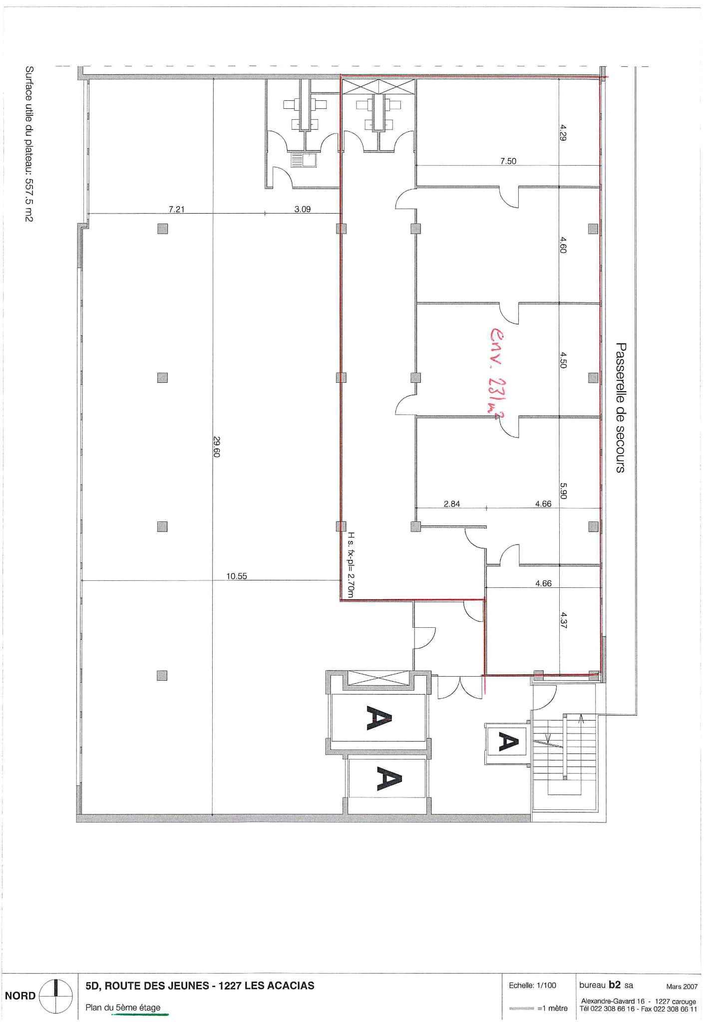 Surface d’atelier ou bureau de 231 m² à Carouge