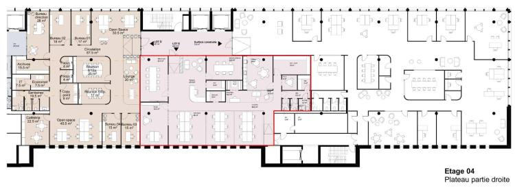 À louer – Bureaux bruts à aménager au Quartier de l’Étang
