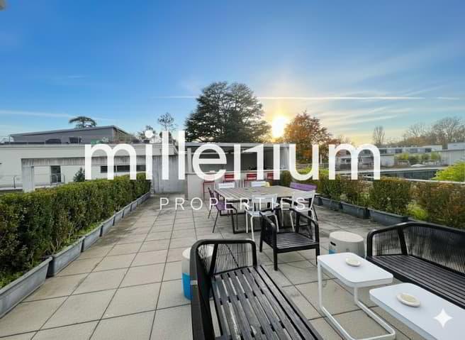 Loft meublé avec jardin et terrasse sur le toit