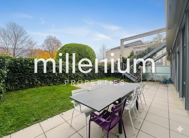 Loft meublé avec jardin et terrasse sur le toit