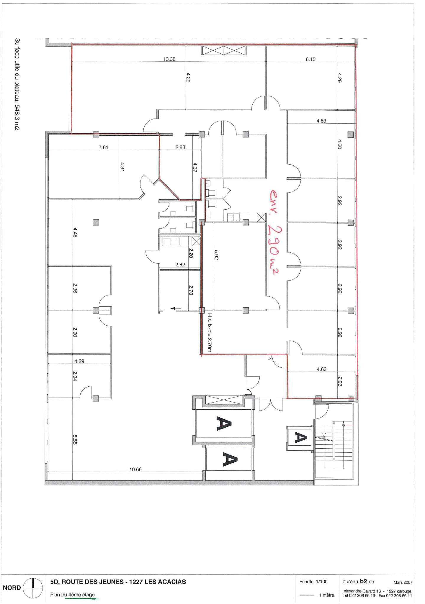 Surface d’atelier ou bureau de 290 m² à Carouge