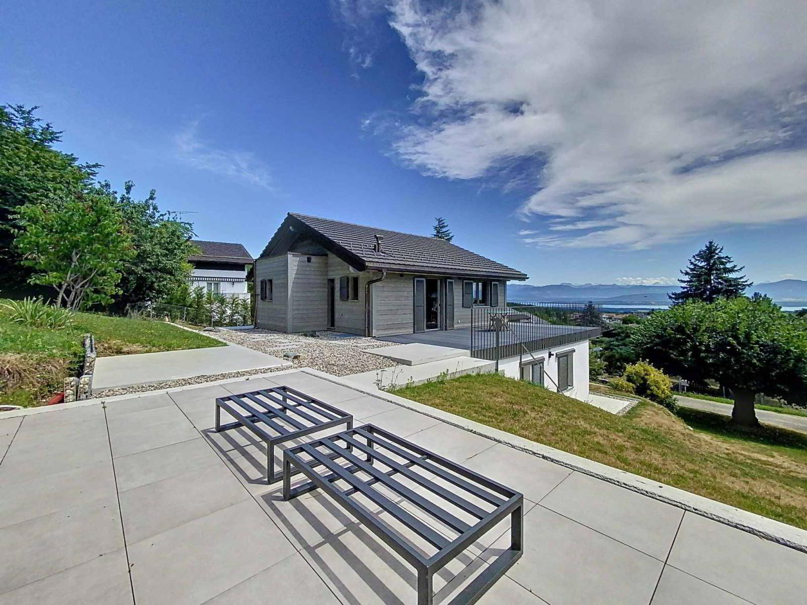 Magnifique Villa contemporaine neuve avec vue panoramique sur le lac et les Alpes