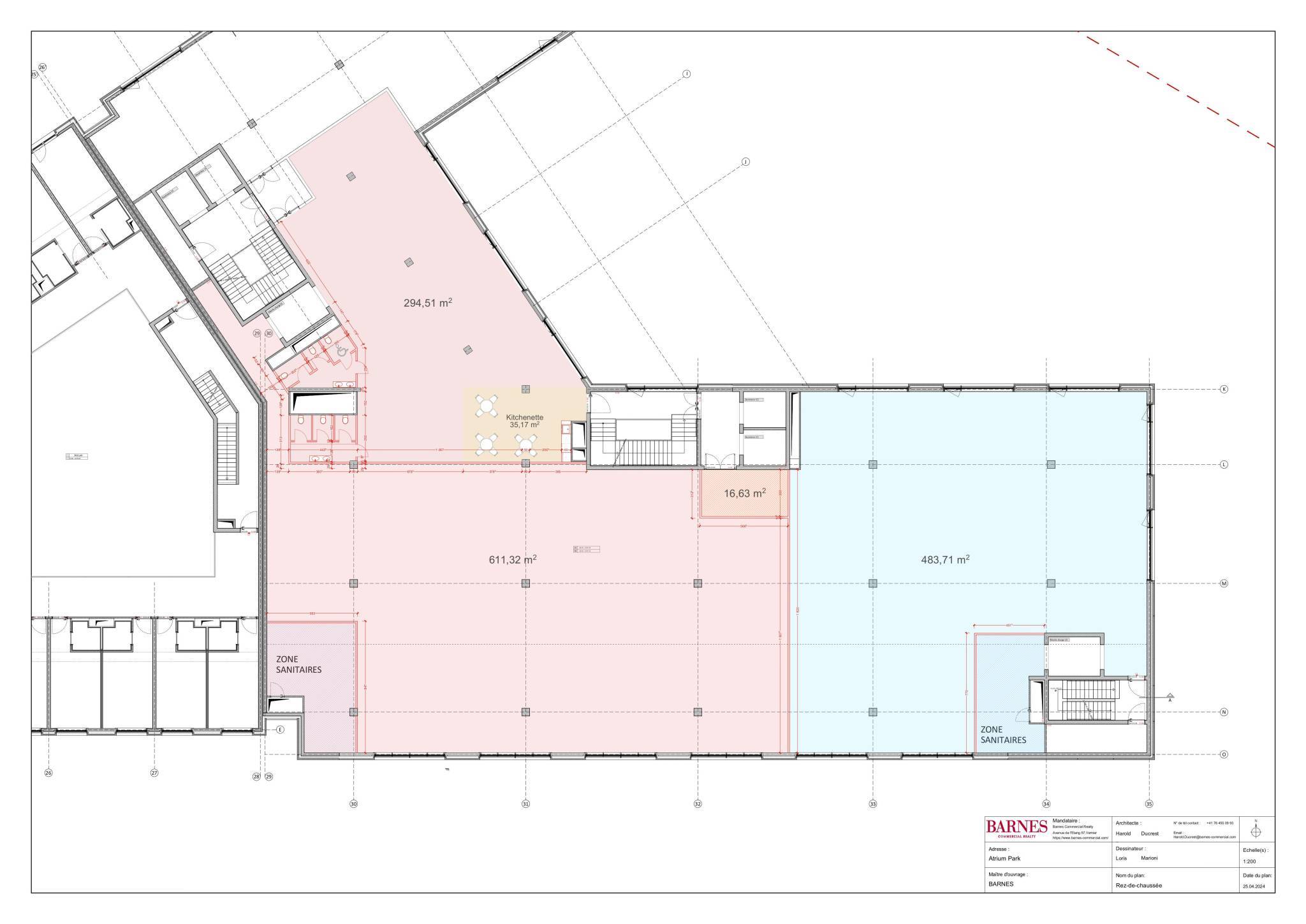 Magnifique surface de 600 m2 au 2ème étage d'un bâtiment moderne